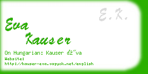 eva kauser business card